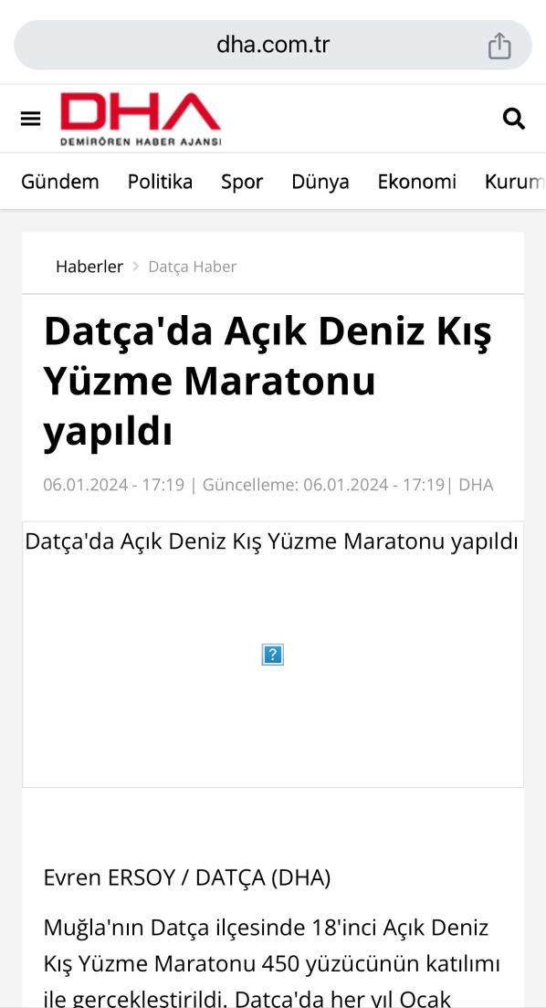 Uluslararası Datça Açık Deniz Kış Yüzme Maratonu Demirören Haber Ajansı